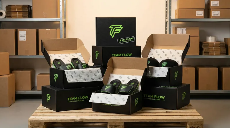 Gebrandete Versandkartons mit FUREVO-Produkten