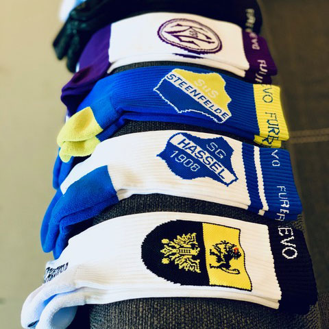 Furevo Socken, Team Socken, Teamsocken, Socken für Vereine, Vereinssocken mit Logo, Fußballsocken mit Vereinslogo